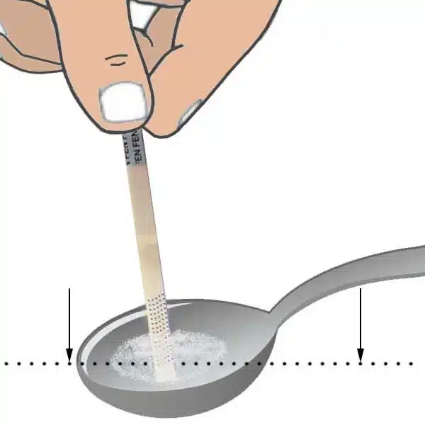 Test Strip to Detect Fentanyl spoon